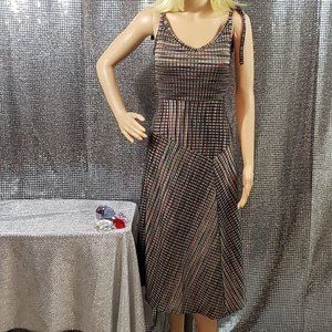 Rainbow ZigZag Shoulder Tie Dress